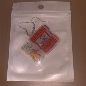 Cute Cartoon Lemonade Stand Earrings